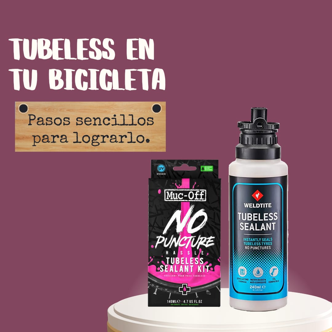 Gráfica burdeos de Roldic que explica el sistema tubeless para bicicletas